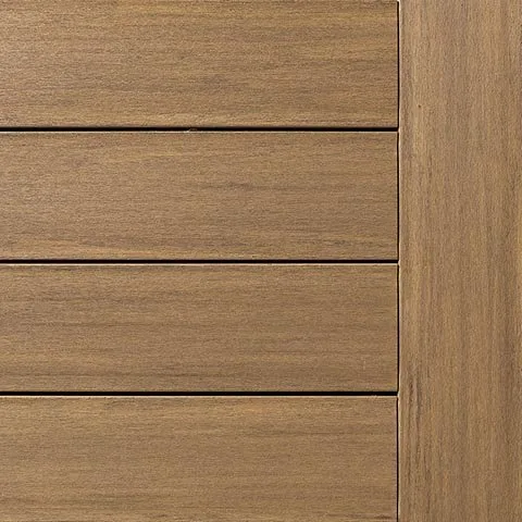 1x4 Square-Shouldered Vintage PVC Decking - Weathered Teak
