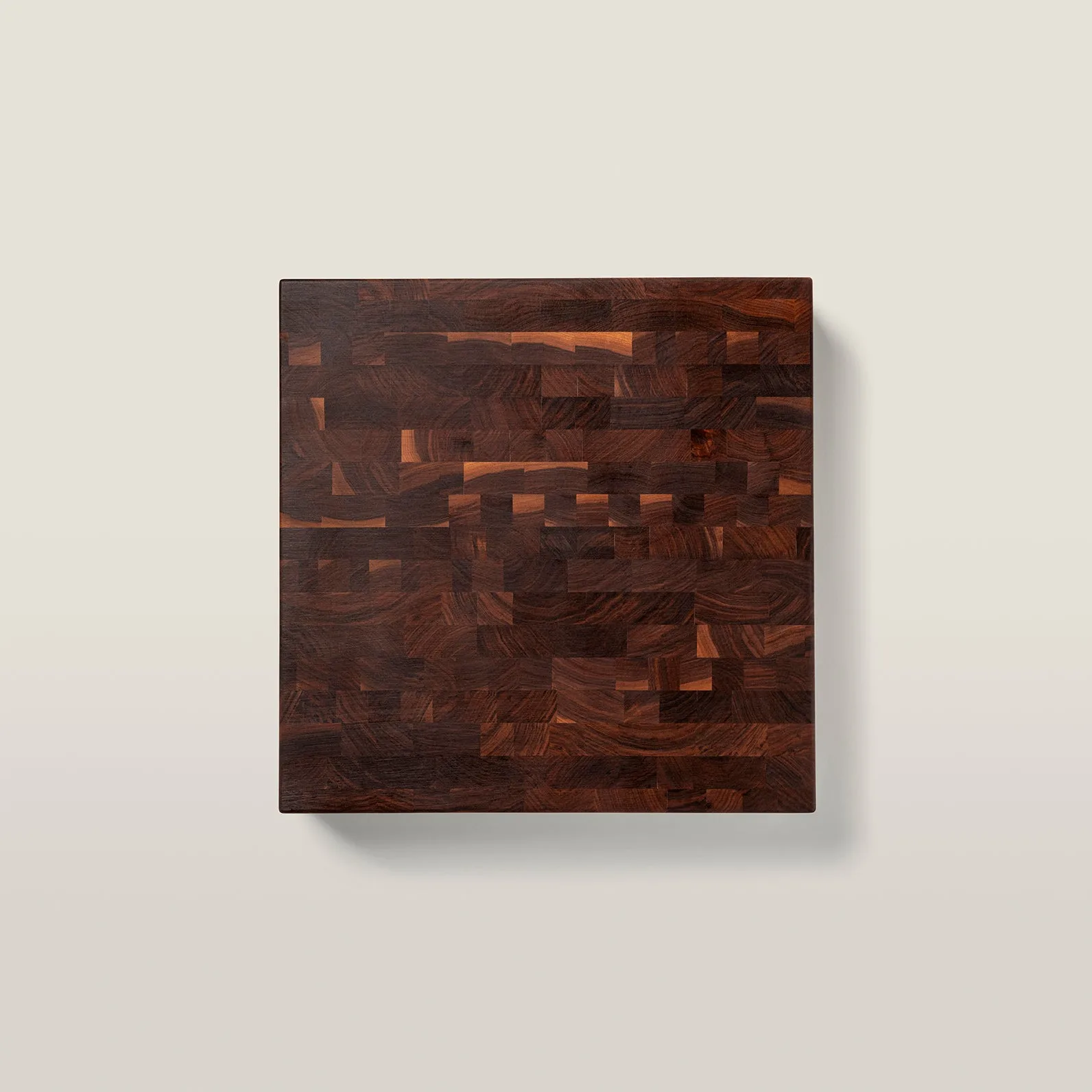 Walnut Square Chopping Block, Non-Reversible, End Grain, 4" Thick (CCB Series)
