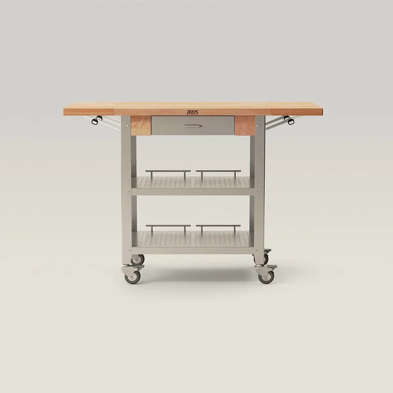 Maple Cucina Elegante Kitchen Cart (Double Drop Leaf)