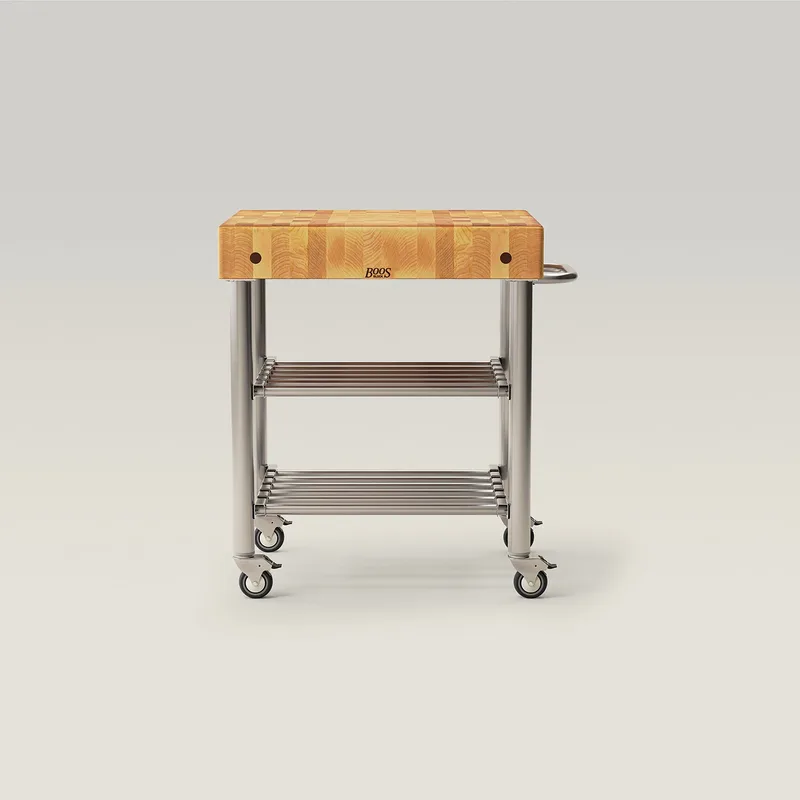 Maple Cucina D'Amico Wine Cart With Undershelves And Towel Bar
