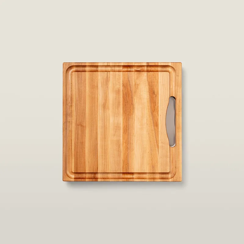 Maple Newton Prep Master II With Sloped Juice Groove, Stainless Steel Tray, Reversible Concave Center, 2-1/4" Thick (Prep Master Series)