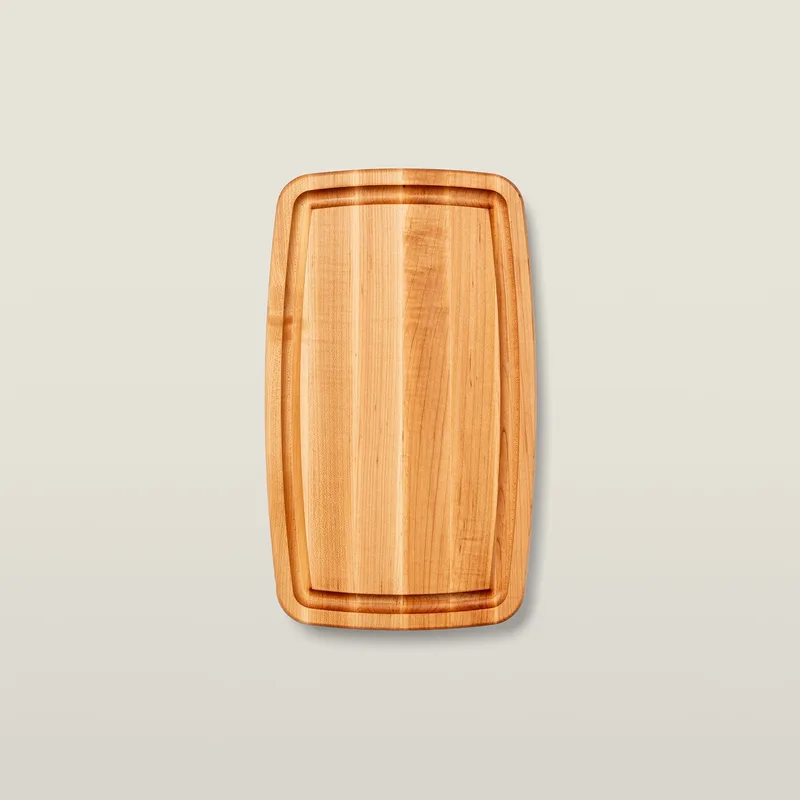 Maple Cutting Board with Rounded Edges and Juice Groove, 1-1/2" Thick (CB Series)