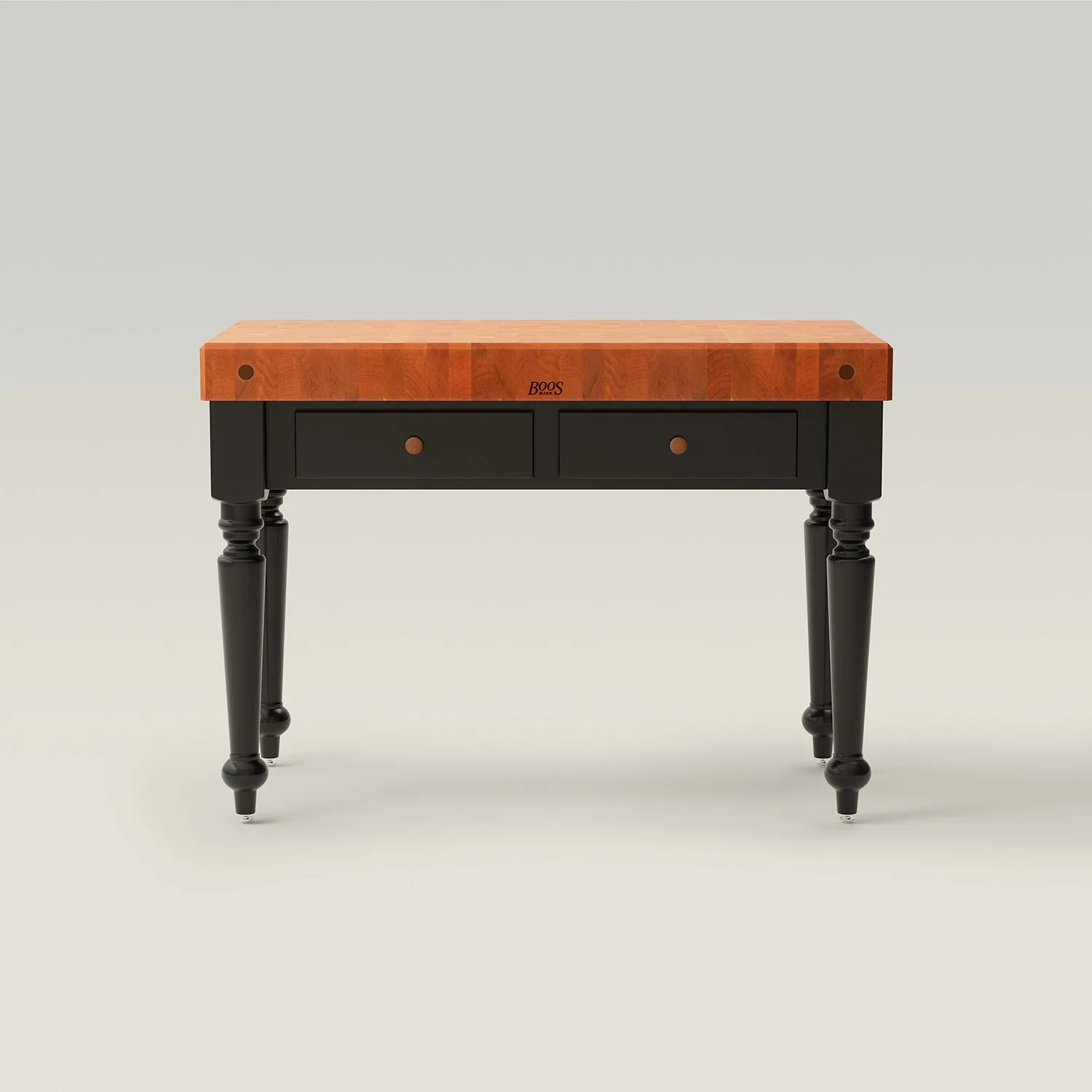Cherry Le Rustica With 4" Thick End Grain Top, Lower Shelf And Drawers