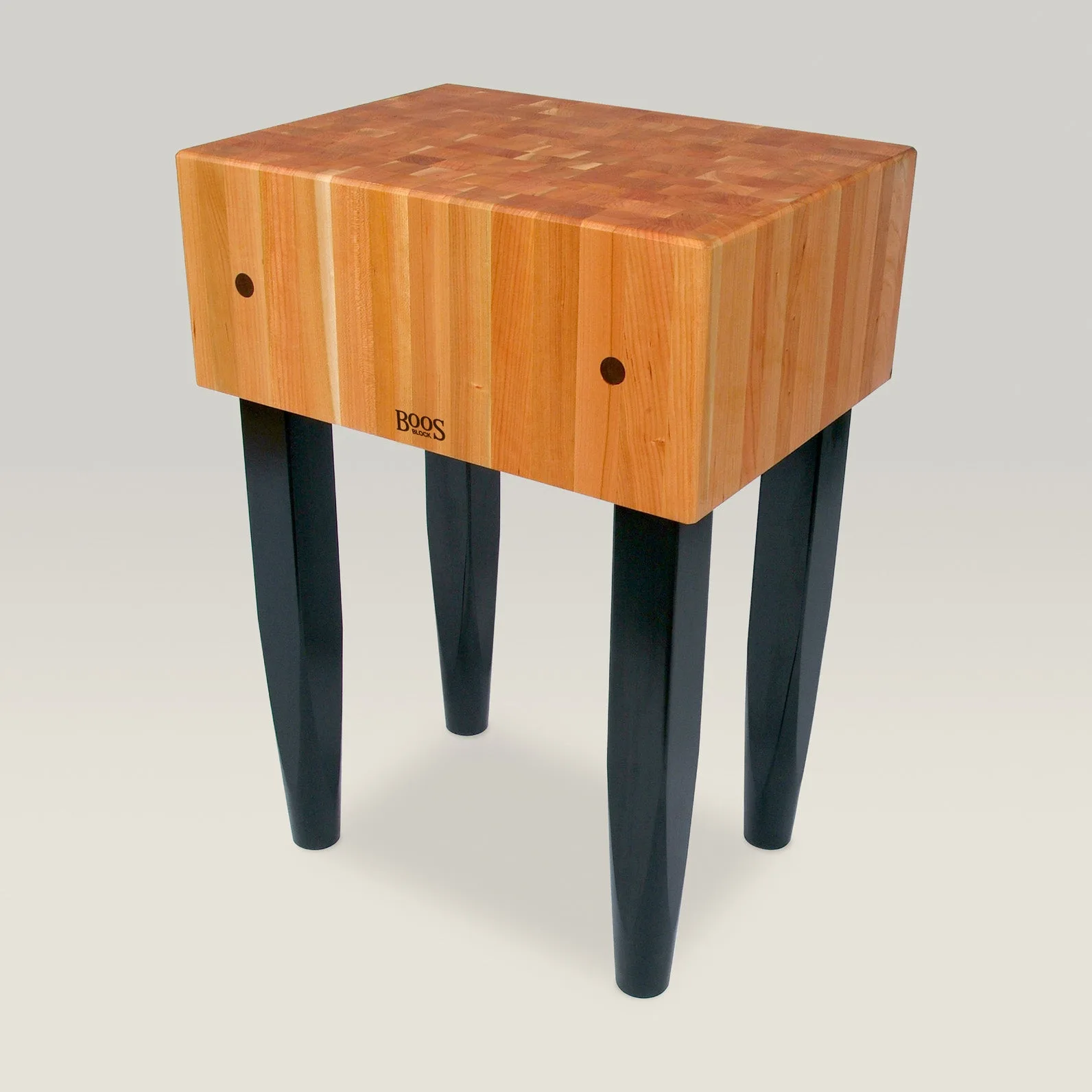 Cherry Le Bloc With 10" End Grain Block, Black Colored Legs