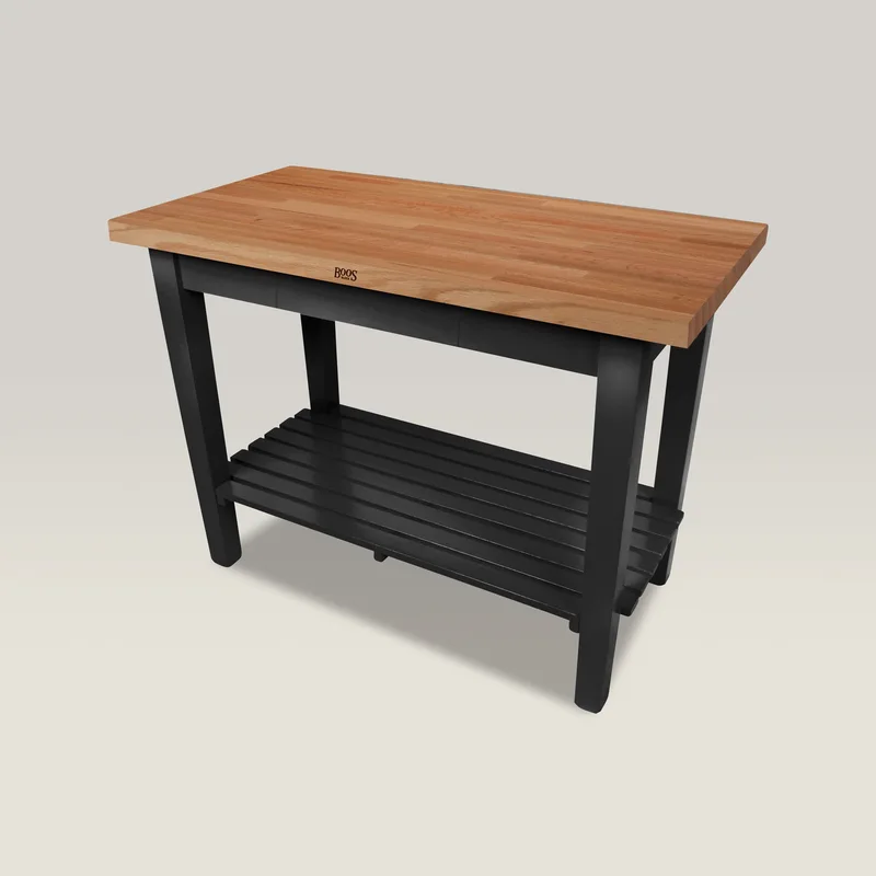 Blended Oak Classic Country Work Table With 1-1/2" Thick Top
