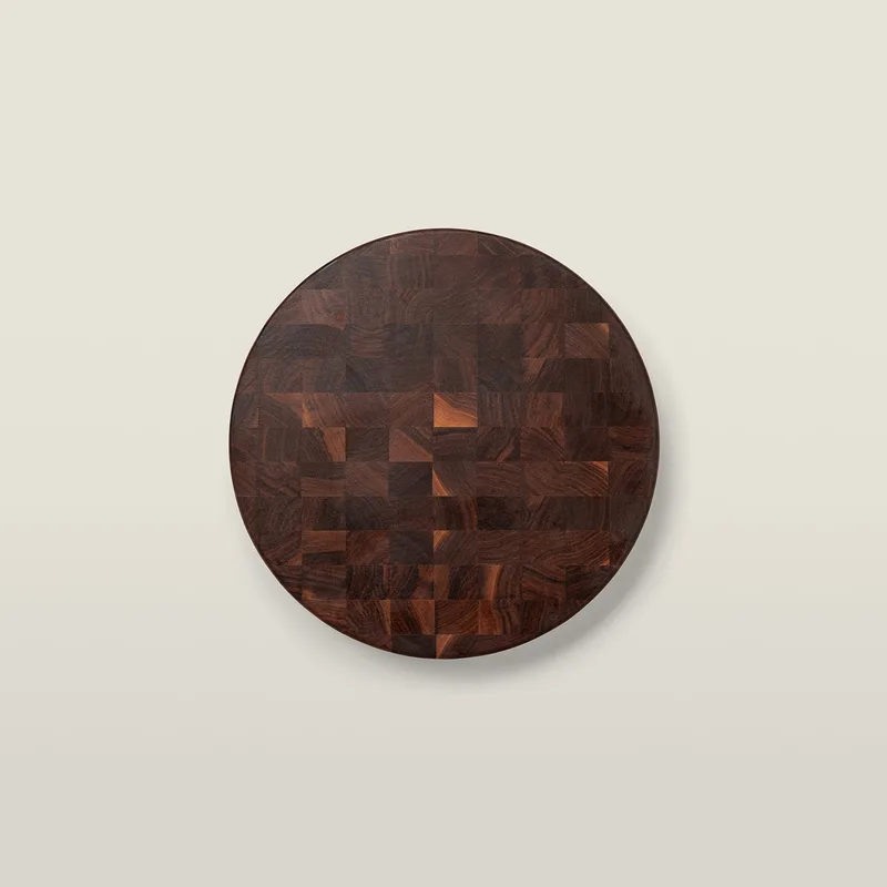 Walnut Round Chopping Block, Reversible, End Grain, 3" Thick (CCB Series)