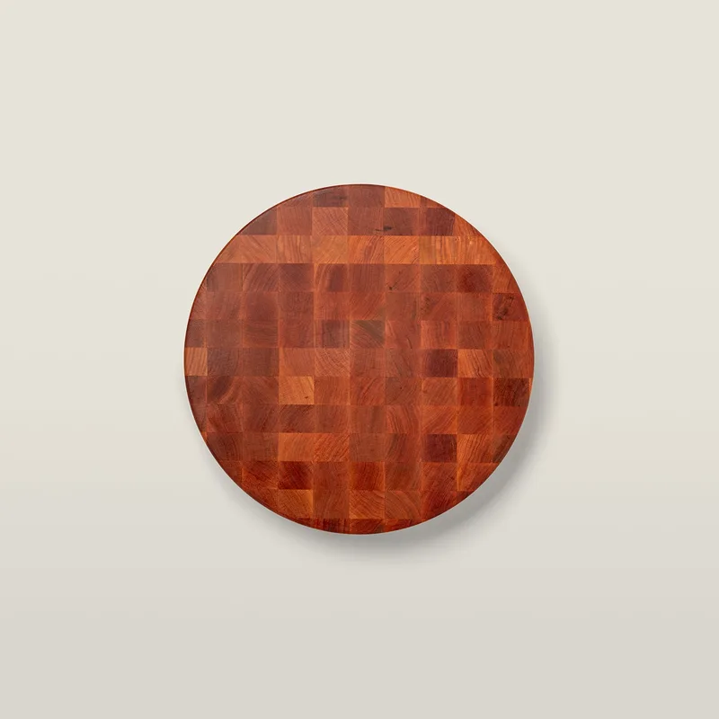 Cherry Round Chopping Block, Reversible, End Grain, 3" Thick (CCB Series)