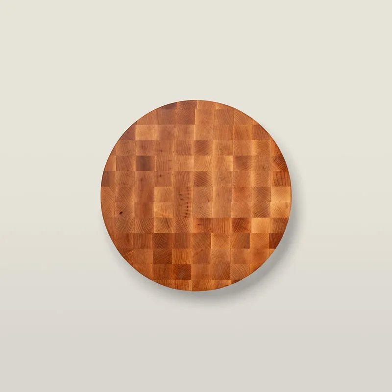 Maple Round Chopping Block, Reversible, End Grain, 3" Thick (CCB Series)