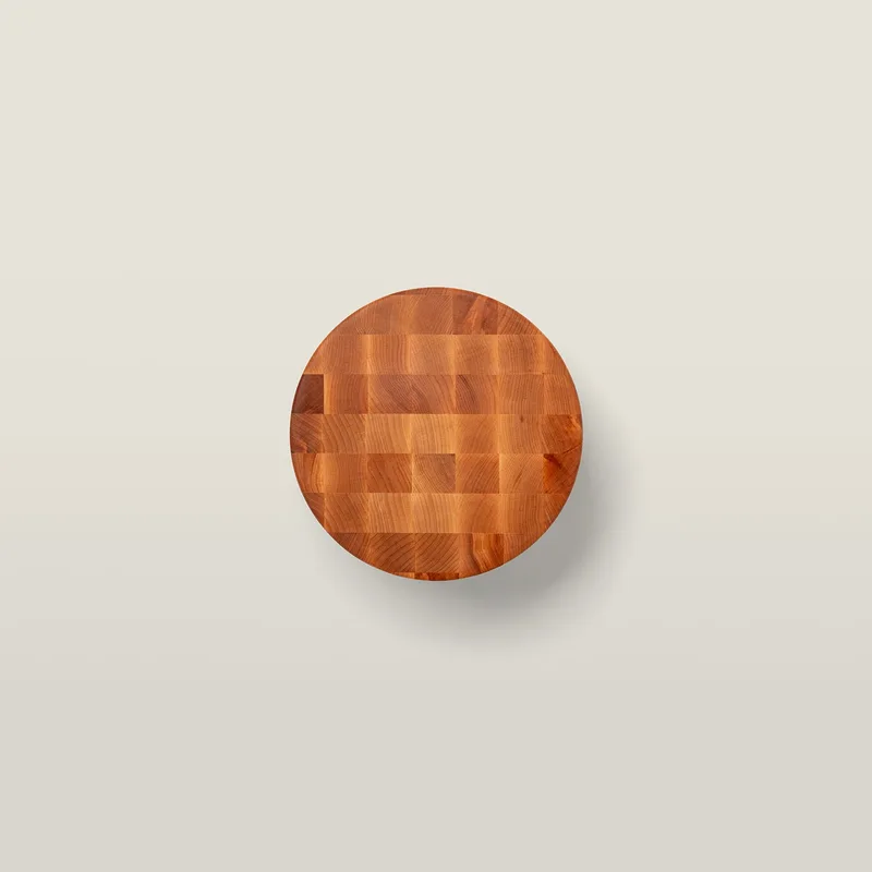 Maple MCR1 Round End Grain Chopping Block with Feet 3" Thick (MC Series)