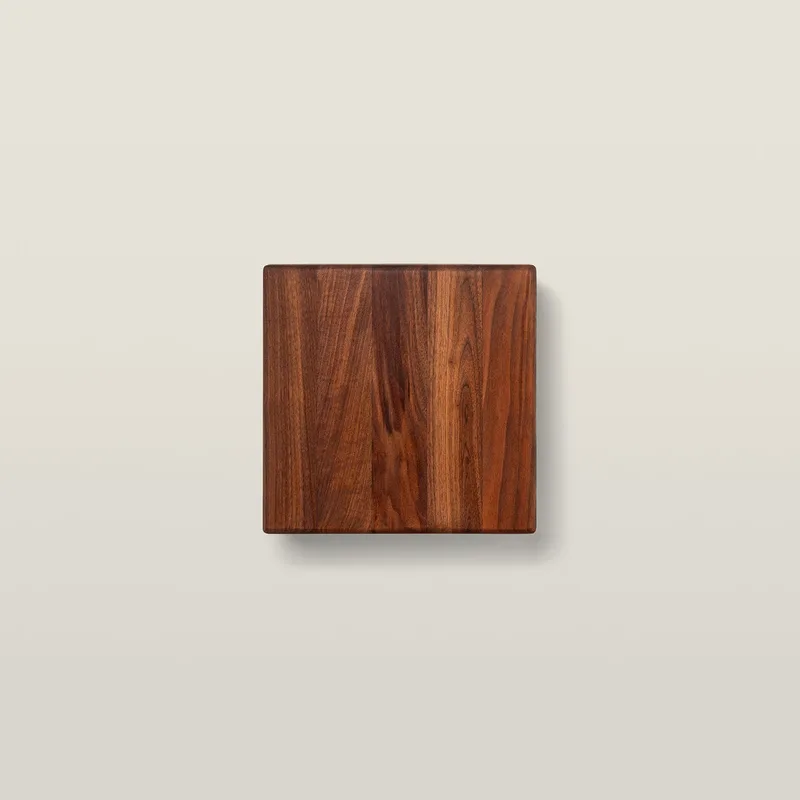 Walnut Square Cutting Board With Walnut Feet 1-1/2" Thick (B Series)
