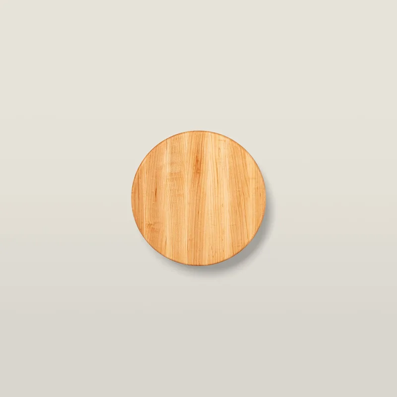 Maple Round Cutting Board With Maple Feet 1-1/2" Thick (B Series)