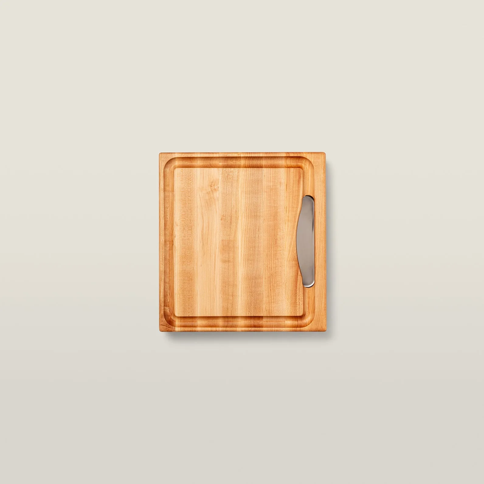 Maple Newton Prep Master Cutting Board With Juice Groove & Stainless Pan (Prep Master Series)