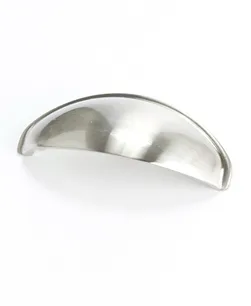 Transitional Advantage Three 64mm CC Brushed Nickel Cup Pull