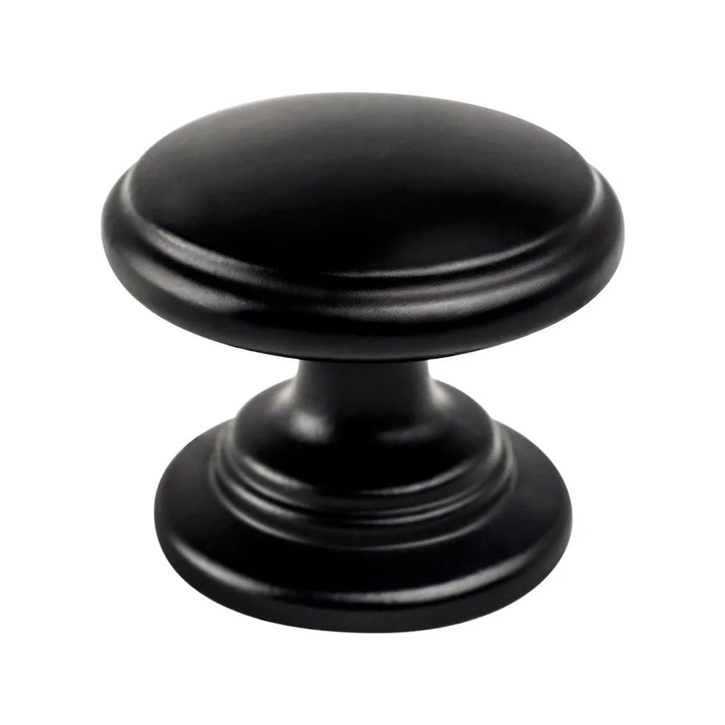 Traditional Advantage Two Matte Black Tiered Knob