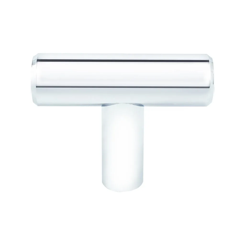 Transitional Advantage Two Polished Chrome T-Bar Knob