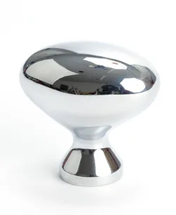 Transitional Advantage Three Polished Chrome Oval Knob