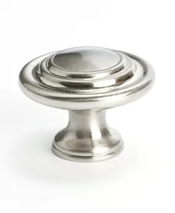 Traditional Advantage Four Brushed Nickel Ringed Knob