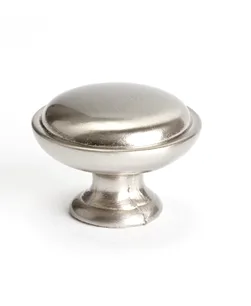 Traditional Advantage One Brushed Nickel Rimmed Knob