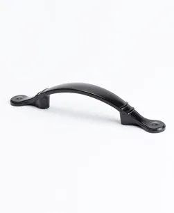 Traditional Advantage Four 3 inch CC Matte Black Ringed Arch Pull