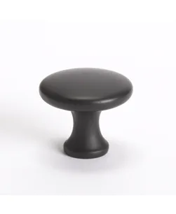 Contemporary Advantage Five Matte Black Narrow Round Knob