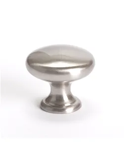Contemporary Advantage Four Brushed Nickel Wide Round Knob