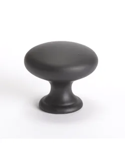 Contemporary Advantage Four Matte Black Wide Round Knob