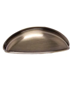 Euro Moderno 64mm CC Brushed Antique Brass Cup Pull