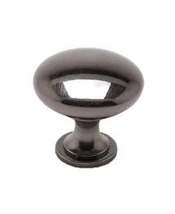 Euro Moderno Brushed Black Nickel Knob