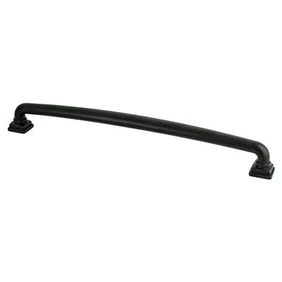 Tailored Traditional 12 inch CC Matte Black Appliance Pull