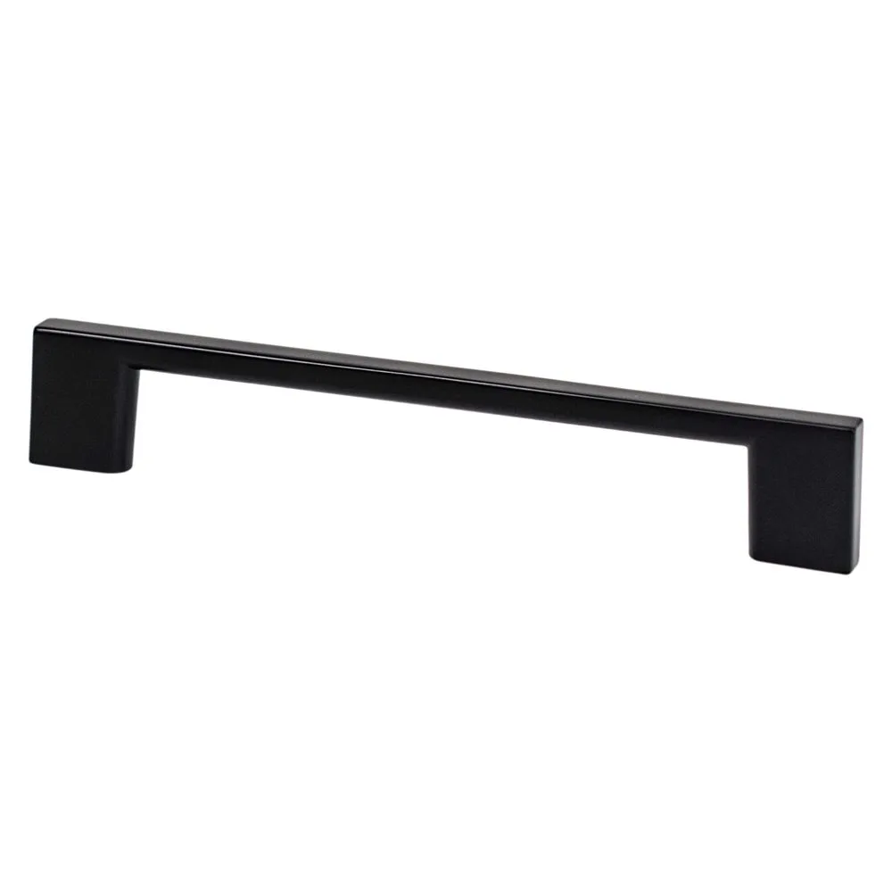 Transitional Advantage Four 128mm CC Matte Black Rectangle Pull
