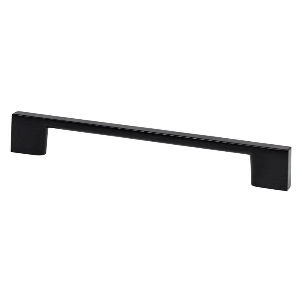 Transitional Advantage Four 160mm CC Matte Black Rectangle Pull
