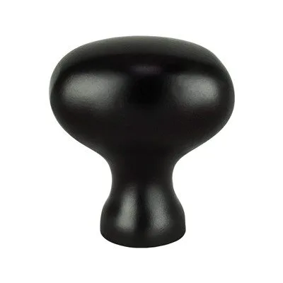 Transitional Advantage Three Matte Black Oval Knob