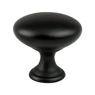 Traditional Advantage One Matte Black Round Knob