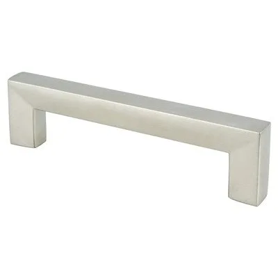 Square 96mm CC Brushed Nickel Pull